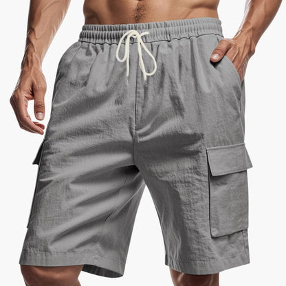 Men's Elastic Waist Cargo Shorts