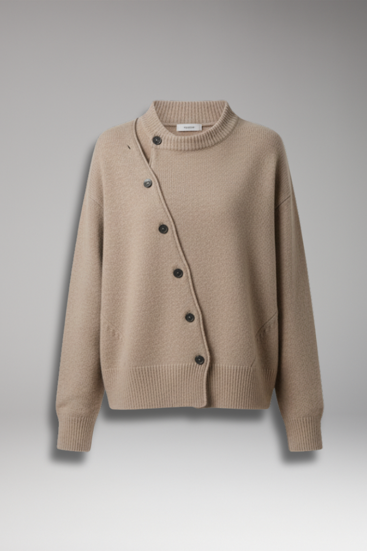 Women's Long Sleeve Asymmetrical Cardigan - Vonnera