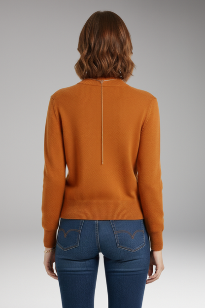 Women's Button Front High Neck Cardigan