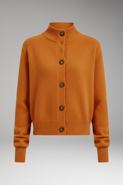 Women's Button Front High Neck Cardigan - Vonnera