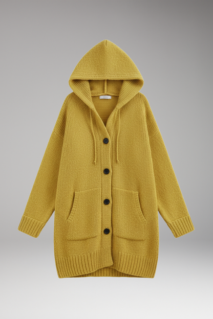 Women's Hooded Cardigan Button Front - Vonnera