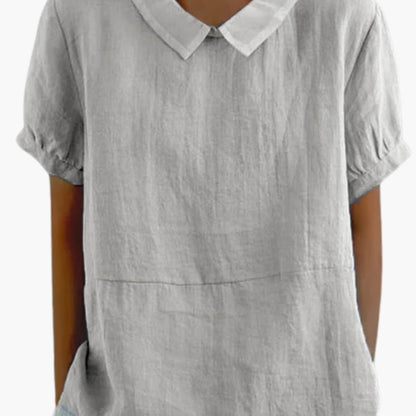 Women's Cotton Blouse Short Sleeve