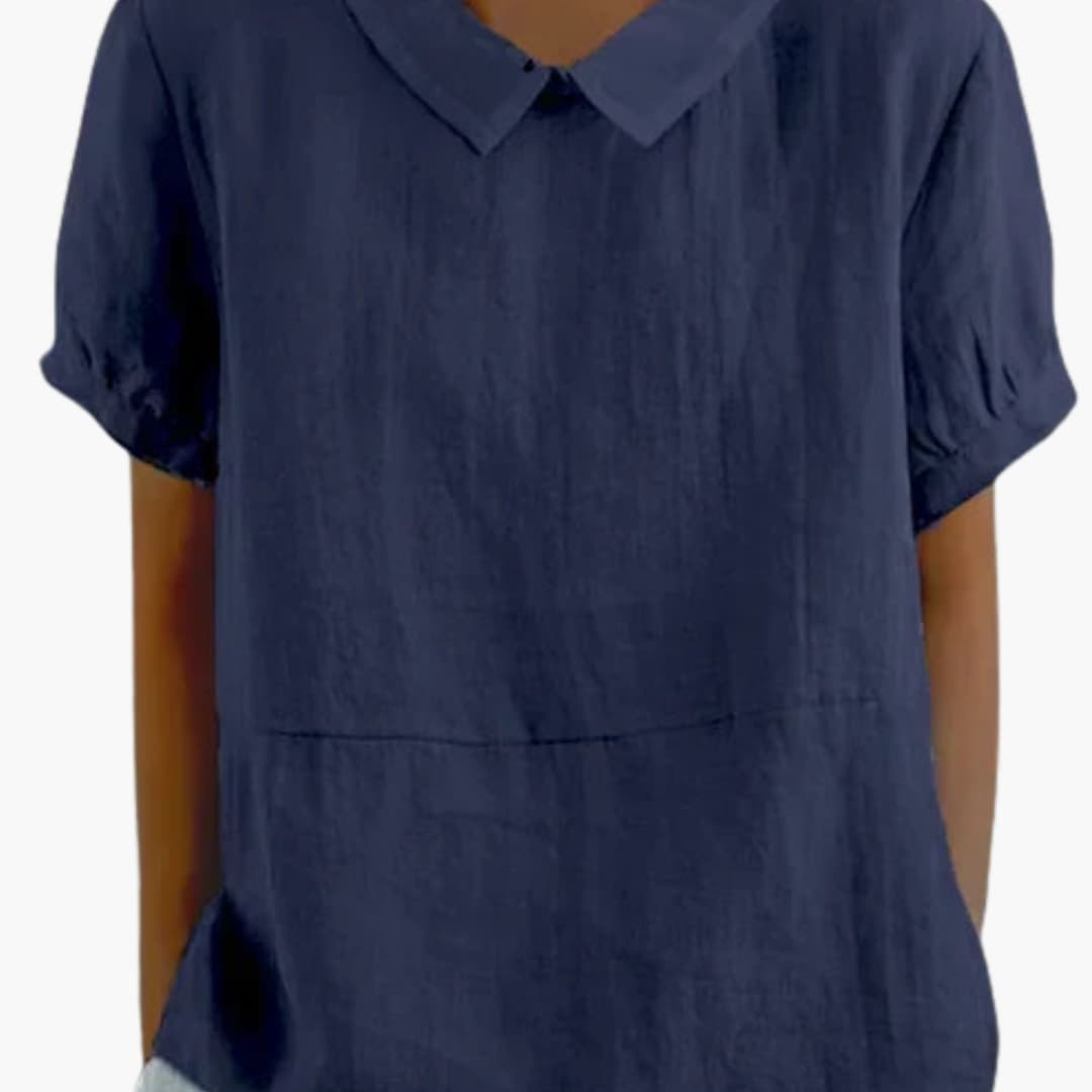 Women's Cotton Blouse Short Sleeve