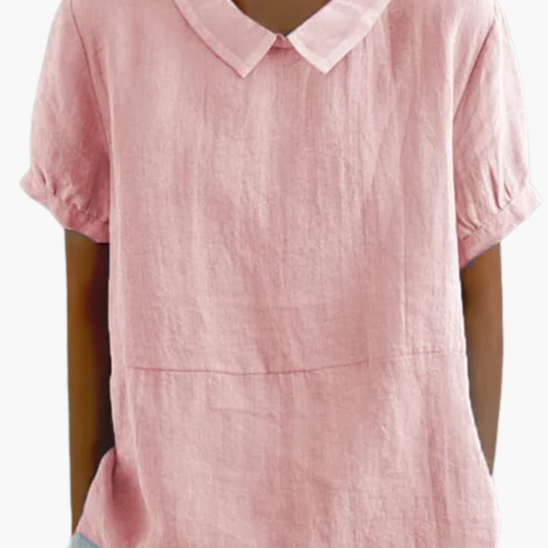 Women's Cotton Blouse Short Sleeve