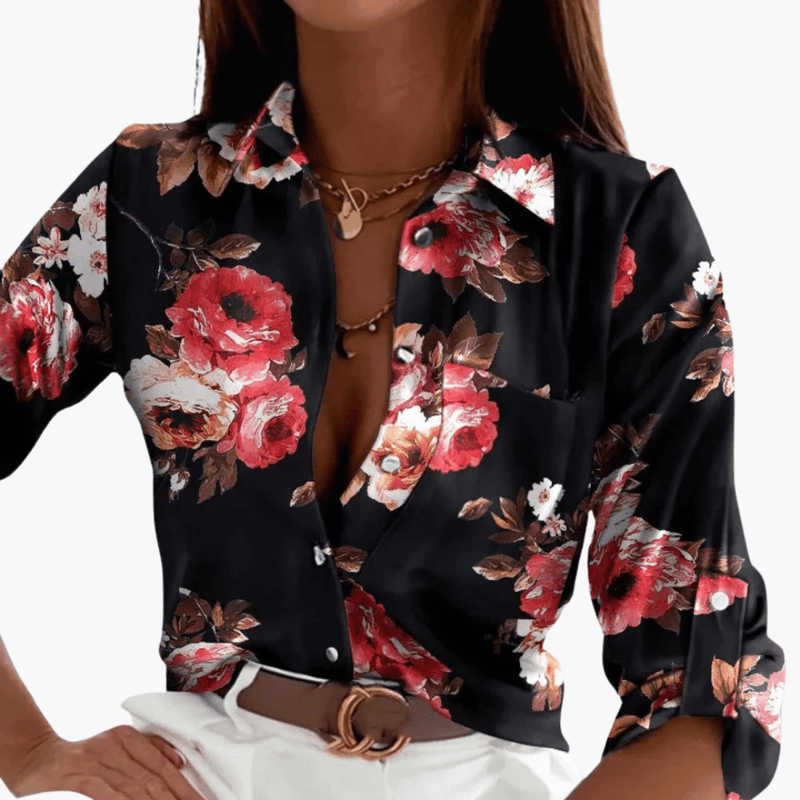Women's Classic Crew Neck Blouse Long Sleeve Plain Cotton
