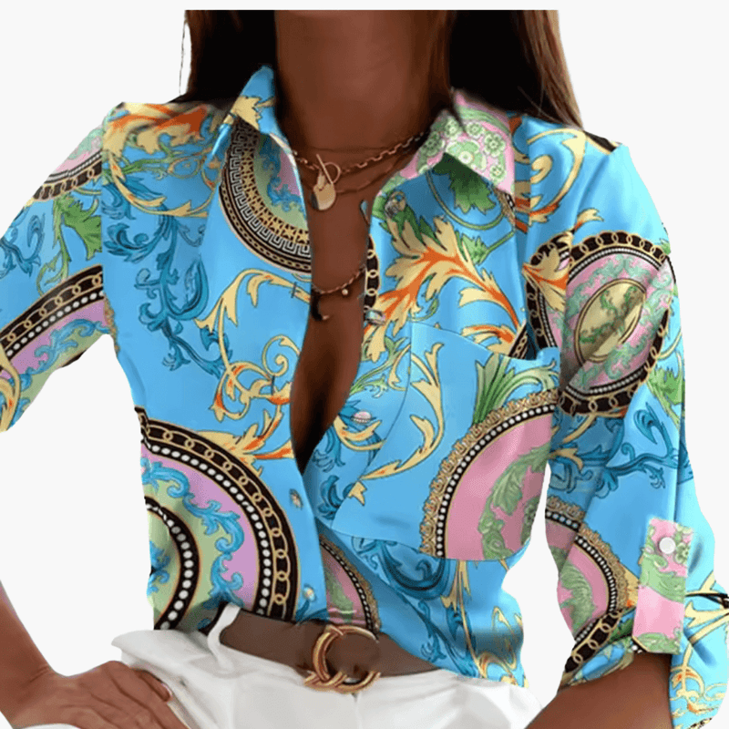 Women's Classic Crew Neck Blouse Long Sleeve Plain Cotton
