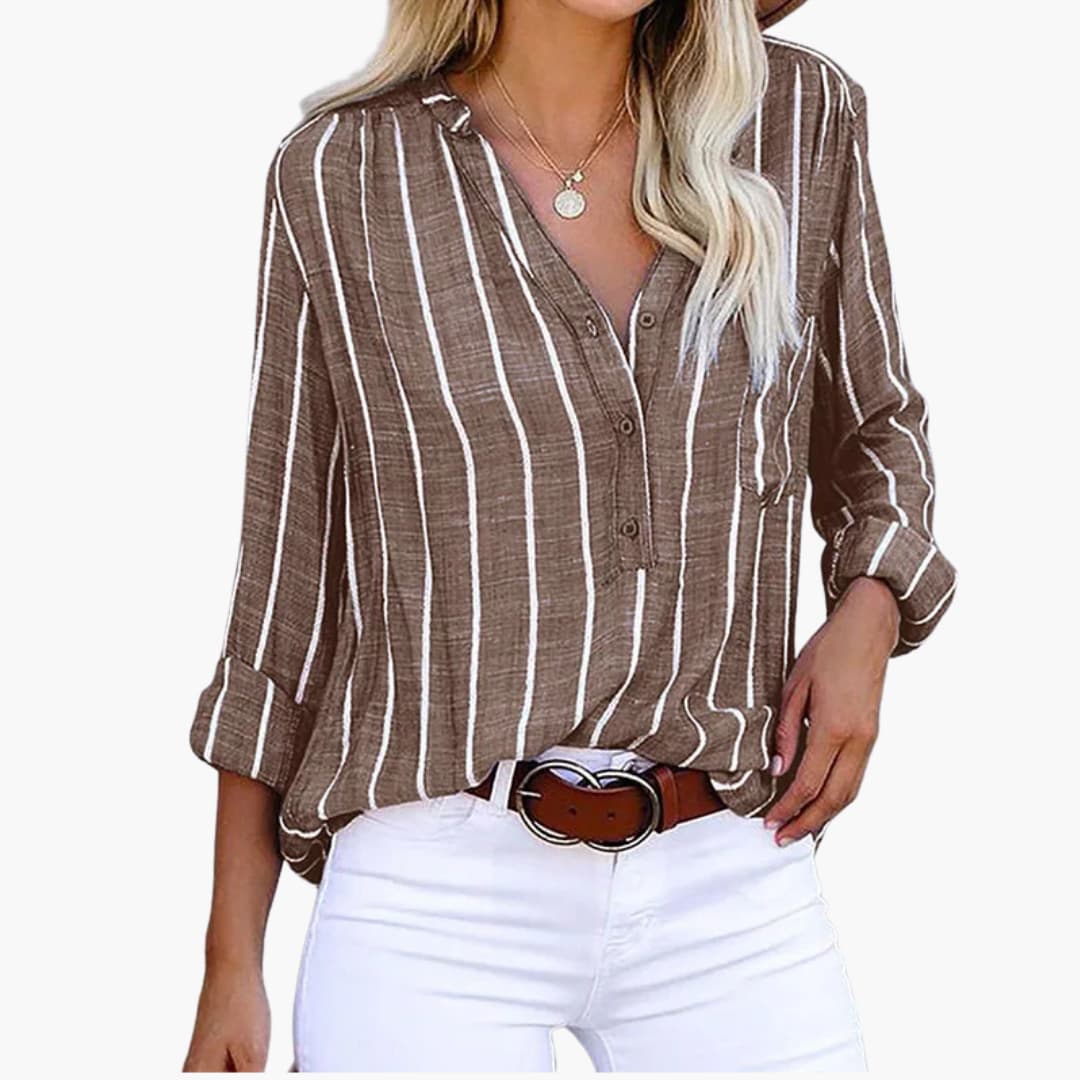 Women's Classic Striped Long Sleeve Shirt
