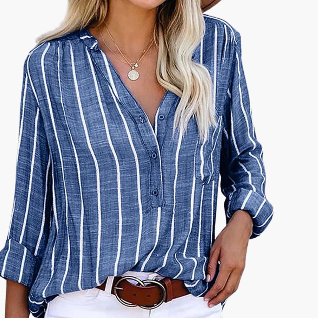 Women's Classic Striped Long Sleeve Shirt
