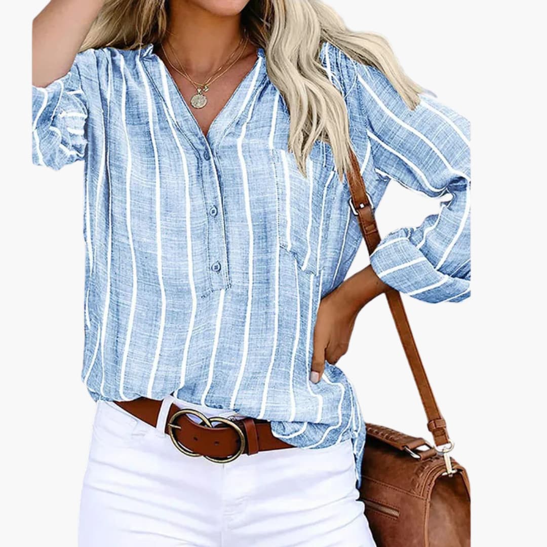 Women's Classic Striped Long Sleeve Shirt