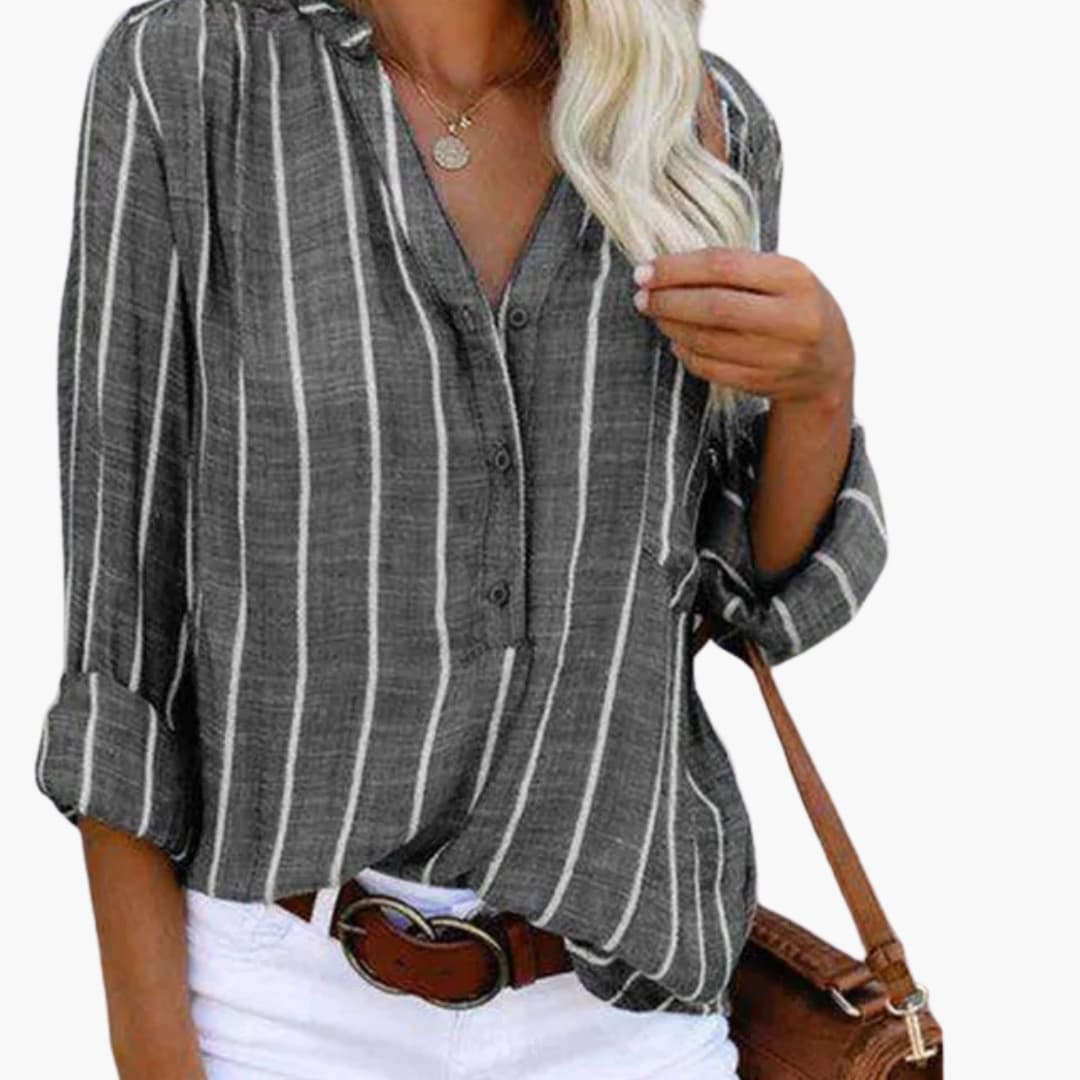 Women's Classic Striped Long Sleeve Shirt