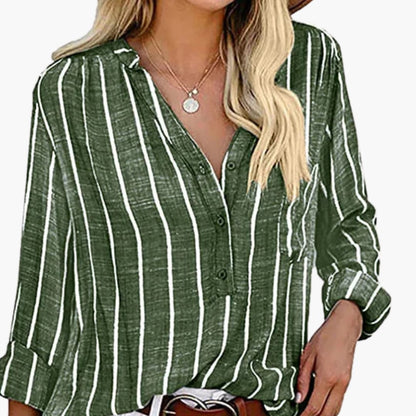 Women's Classic Striped Long Sleeve Shirt