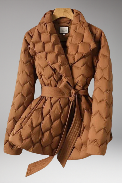 Women's Quilted Belted Coat - Vonnera