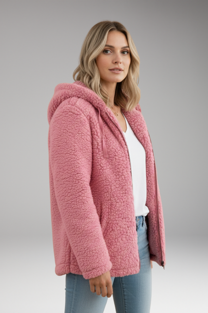 Women's Hooded Coat Textured