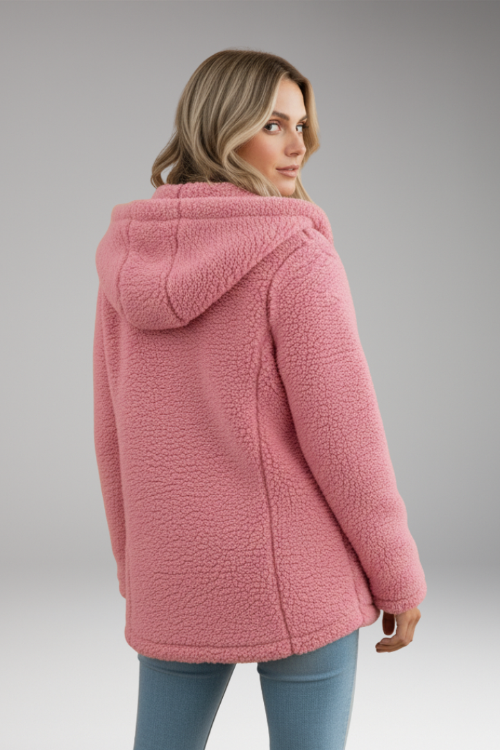 Women's Hooded Coat Textured