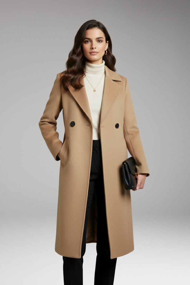 Women's Notched Collar Button Coat