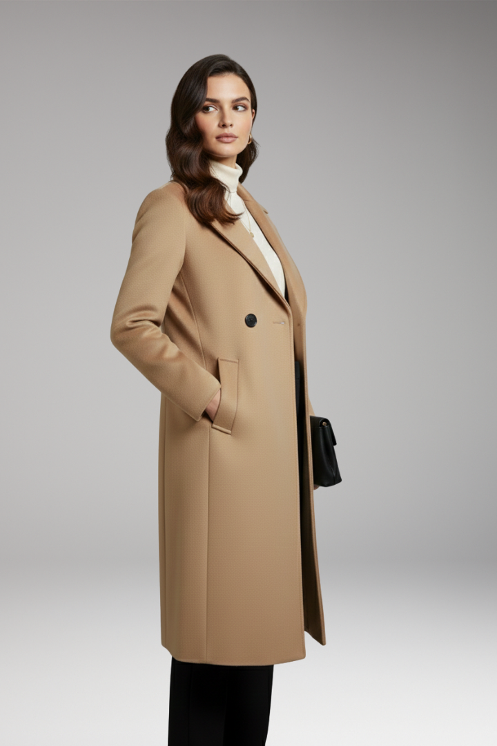 Women's Notched Collar Button Coat