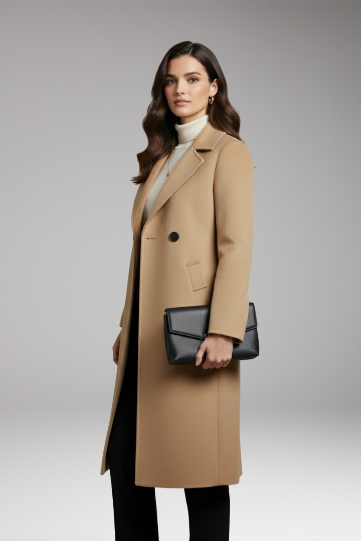 Women's Notched Collar Button Coat