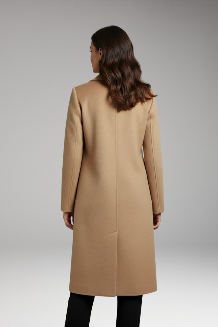 Women's Notched Collar Button Coat