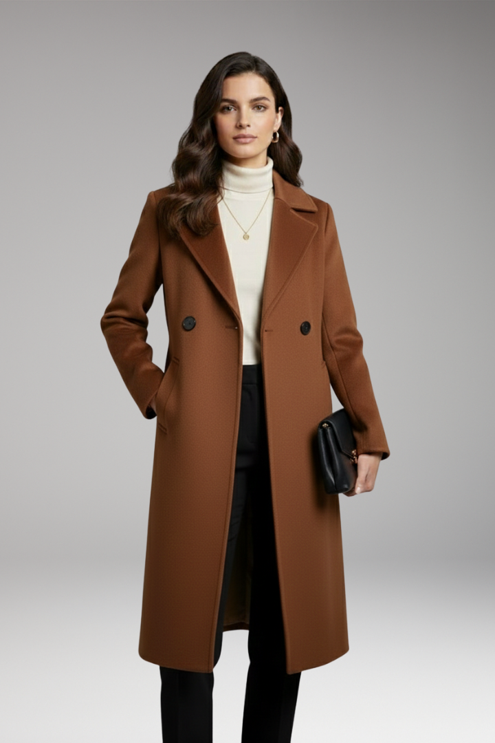 Women's Notched Collar Button Coat