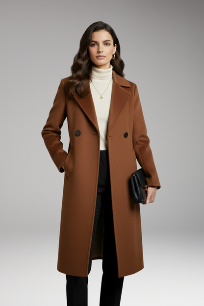 Women's Notched Collar Button Coat