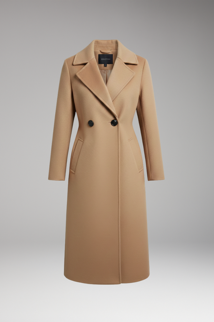 Women's Notched Collar Button Coat - Vonnera