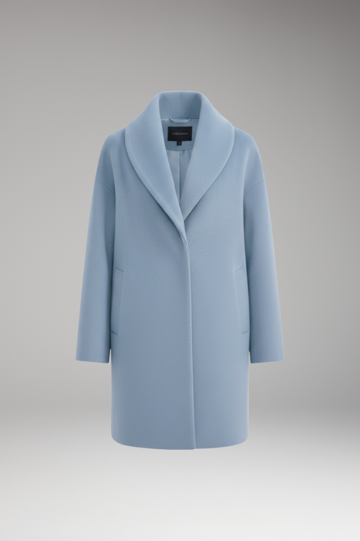 Women's Long Sleeve Wide Collar Coat - Vonnera
