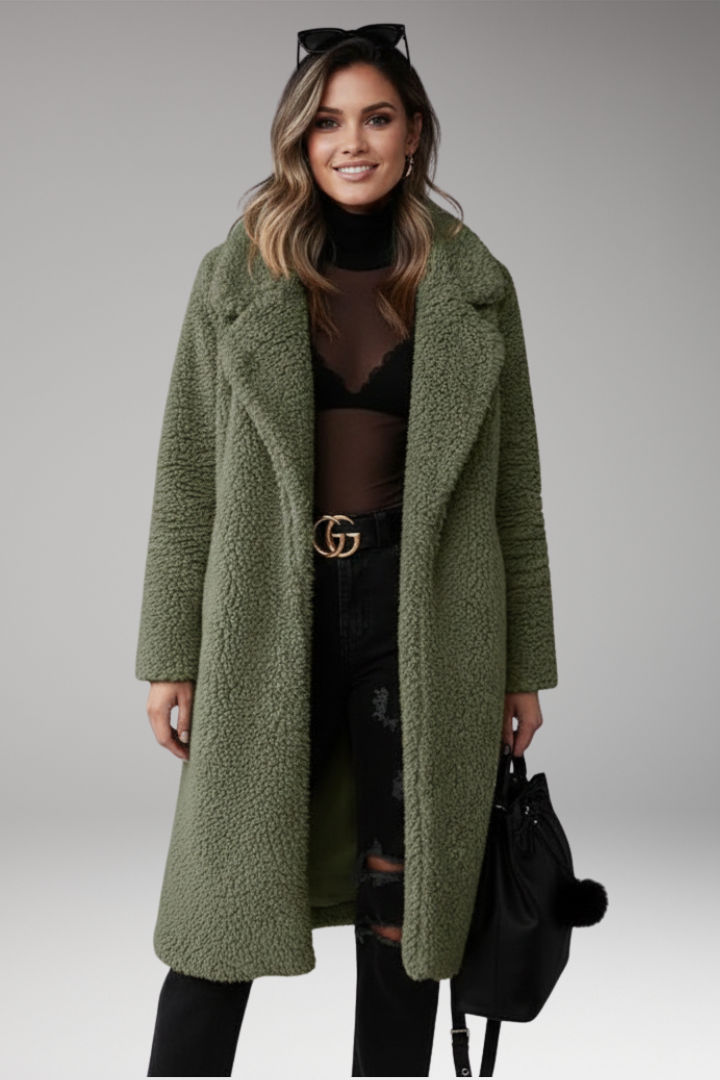 Women's Straight Sleeve Coat Wide Collar - Vonnera