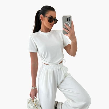 Women's 2 Piece Crop Jogger Set