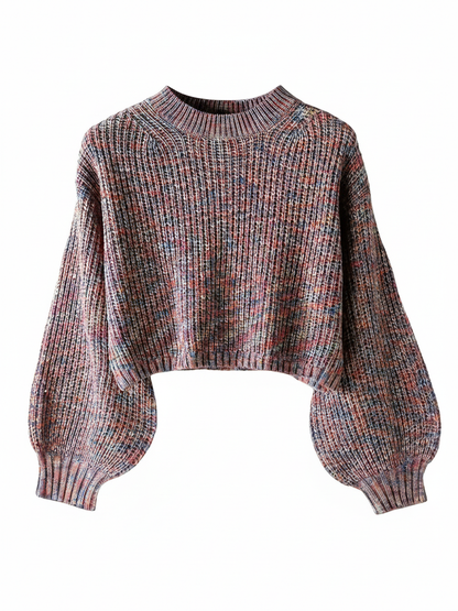 Women's Cropped Crew Neck Sweater