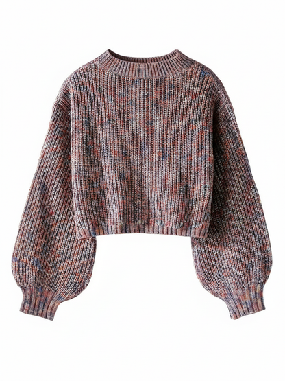 Women's Cropped Crew Neck Sweater