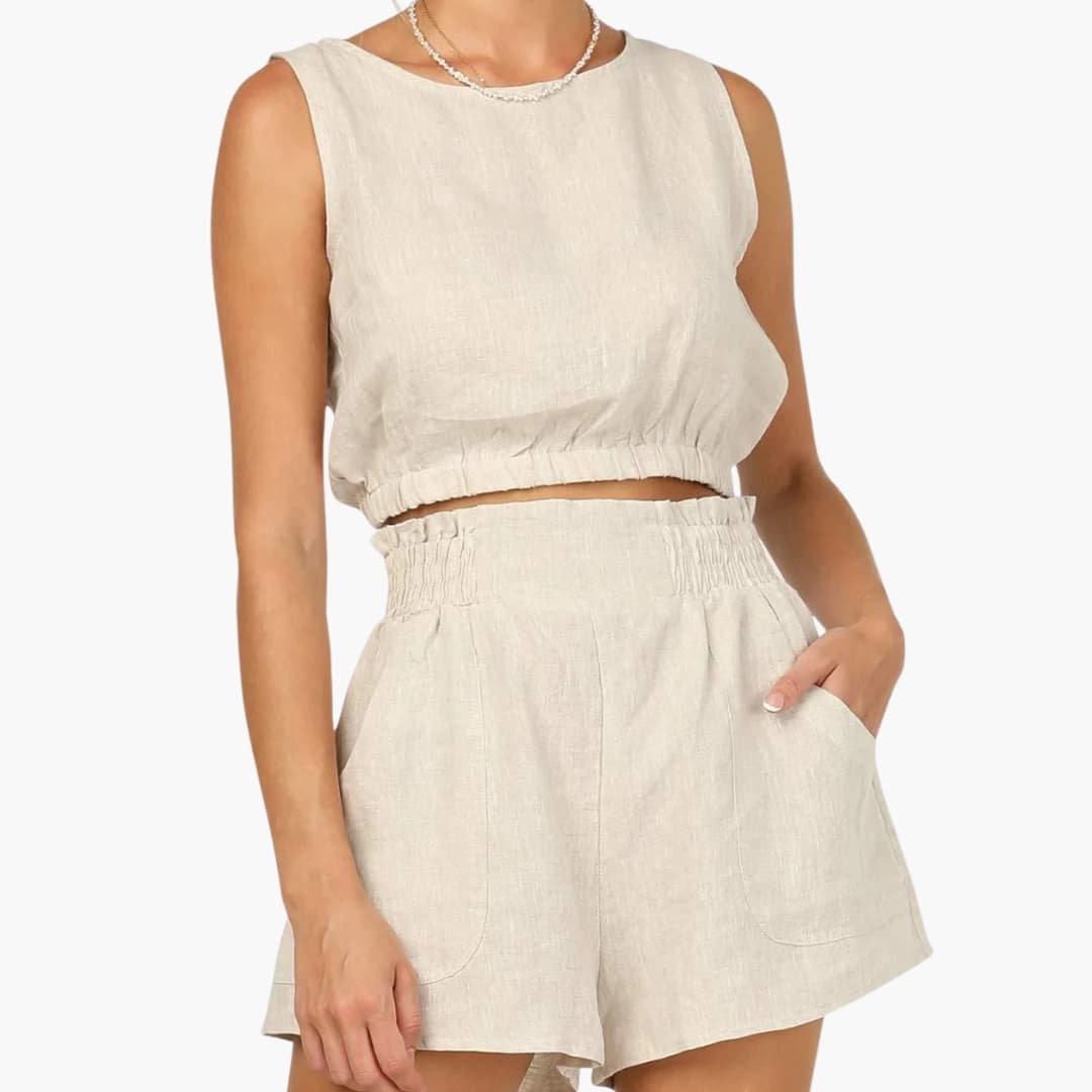 Women's Two-Piece Drawstring And Shorts Set - Vonnera