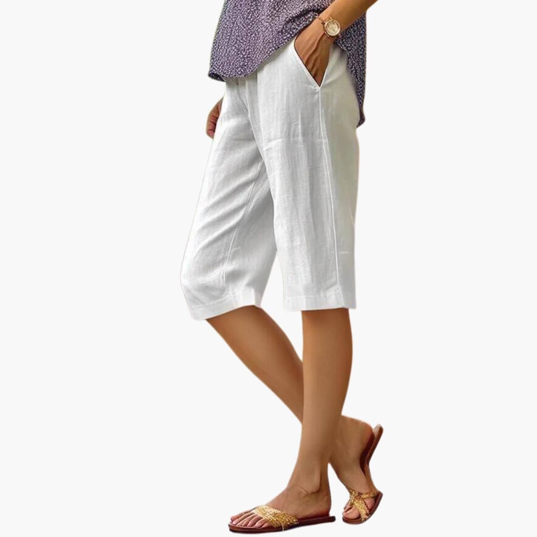Women's Relaxed Fit Drawstring Shorts with Pockets - Vonnera