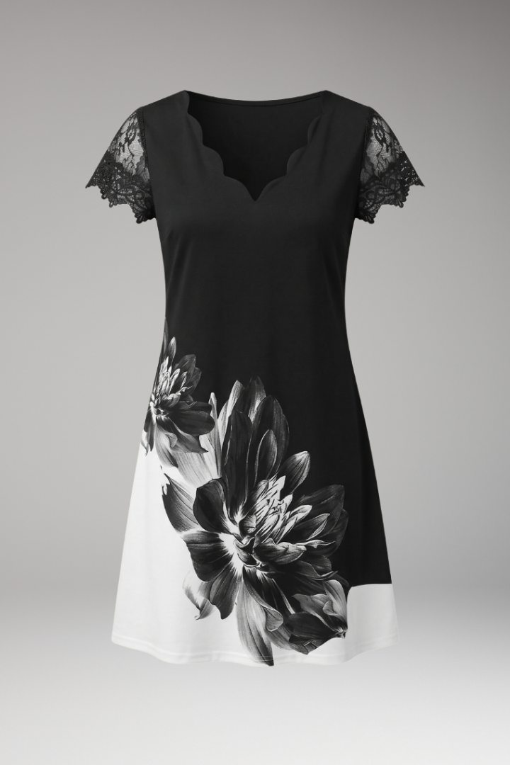 Women's Elegant Dress Detailed Timeless Design - Vonnera