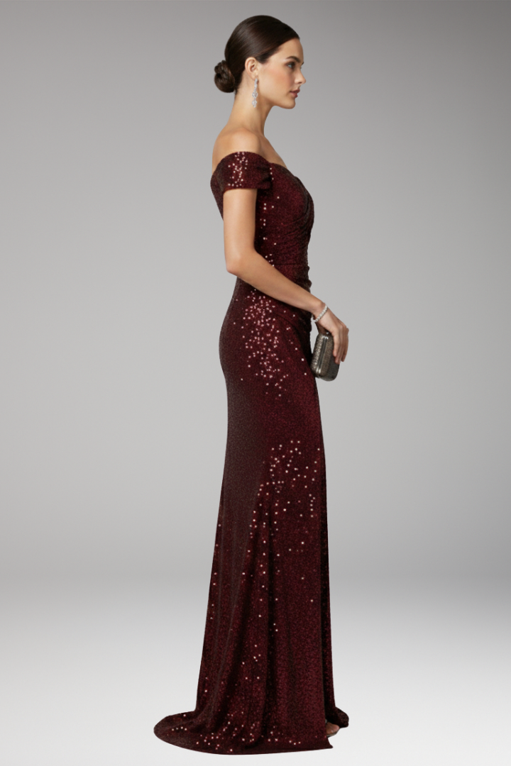 Women's Off Shoulder Sequin Dress