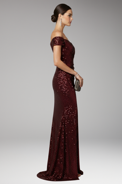 Women's Off Shoulder Sequin Dress