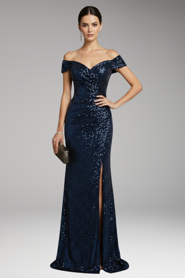 Women's Off Shoulder Sequin Dress