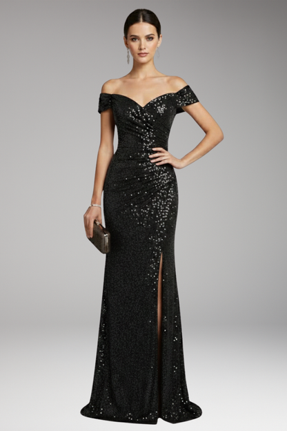 Women's Off Shoulder Sequin Dress
