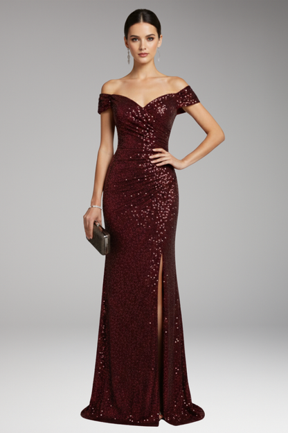 Women's Off Shoulder Sequin Dress