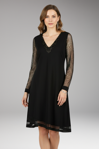 Women's Sequined Dress Plunging Neckline