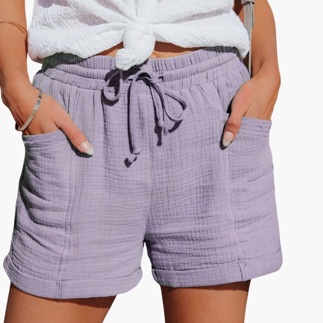 Women's Elastic Waist Shorts Cotton