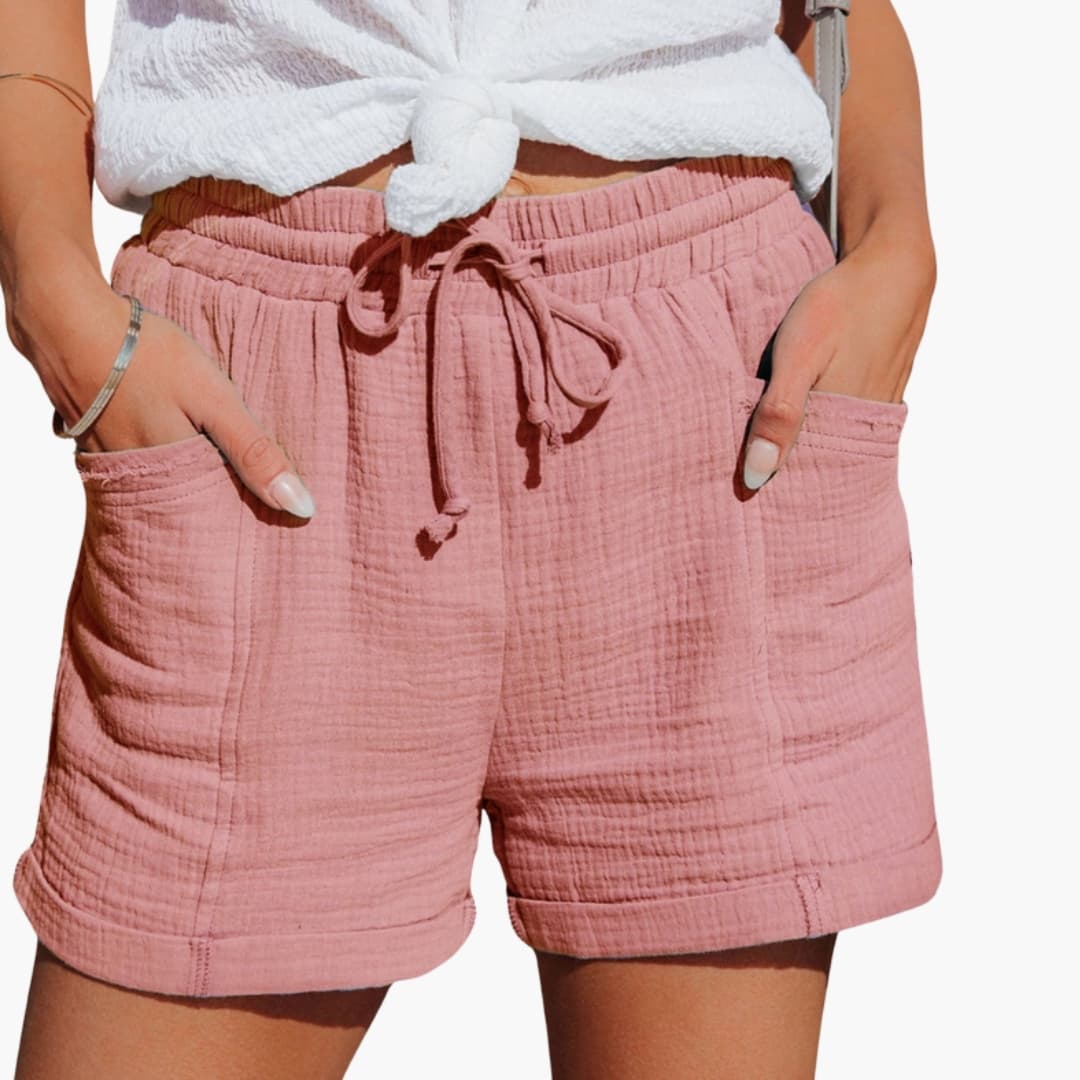Women's Elastic Waist Shorts Cotton