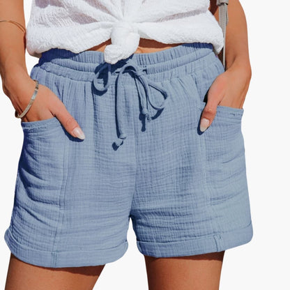 Women's Elastic Waist Shorts Cotton