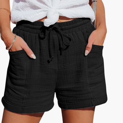Women's Elastic Waist Shorts Cotton