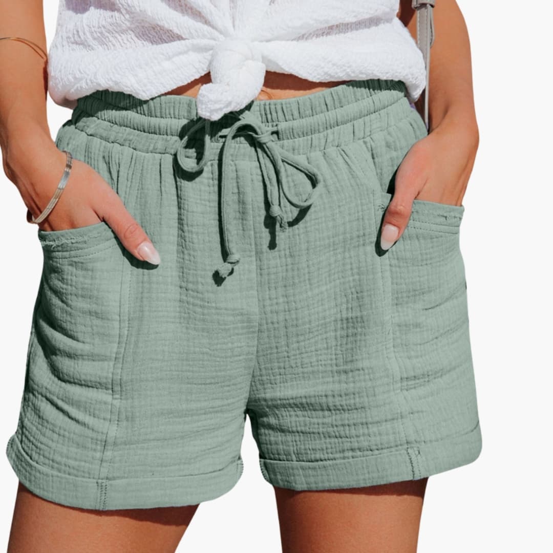 Women's Elastic Waist Shorts Cotton - Vonnera