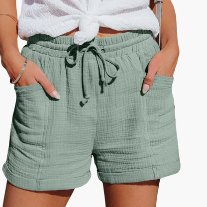 Women's Elastic Waist Shorts Cotton - Vonnera