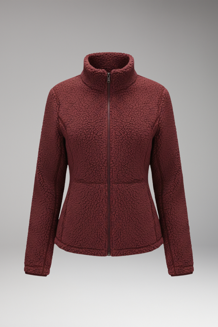 Women's Fleece Jacket Zipper Closure - Vonnera