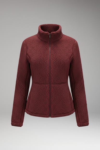 Women's Fleece Jacket Zipper Closure - Vonnera