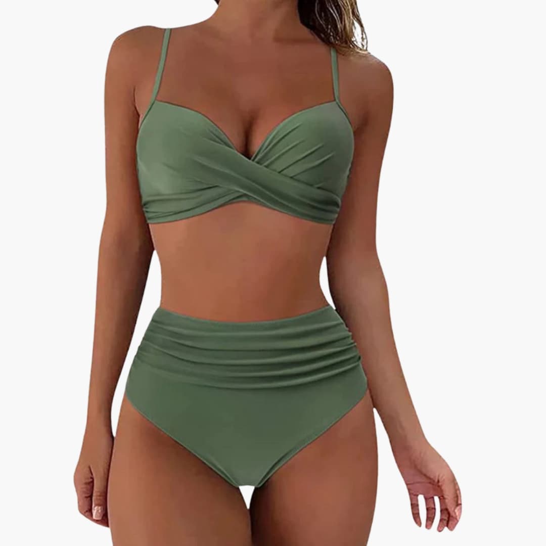 Women's Floral Bikini Set Elastic Waist