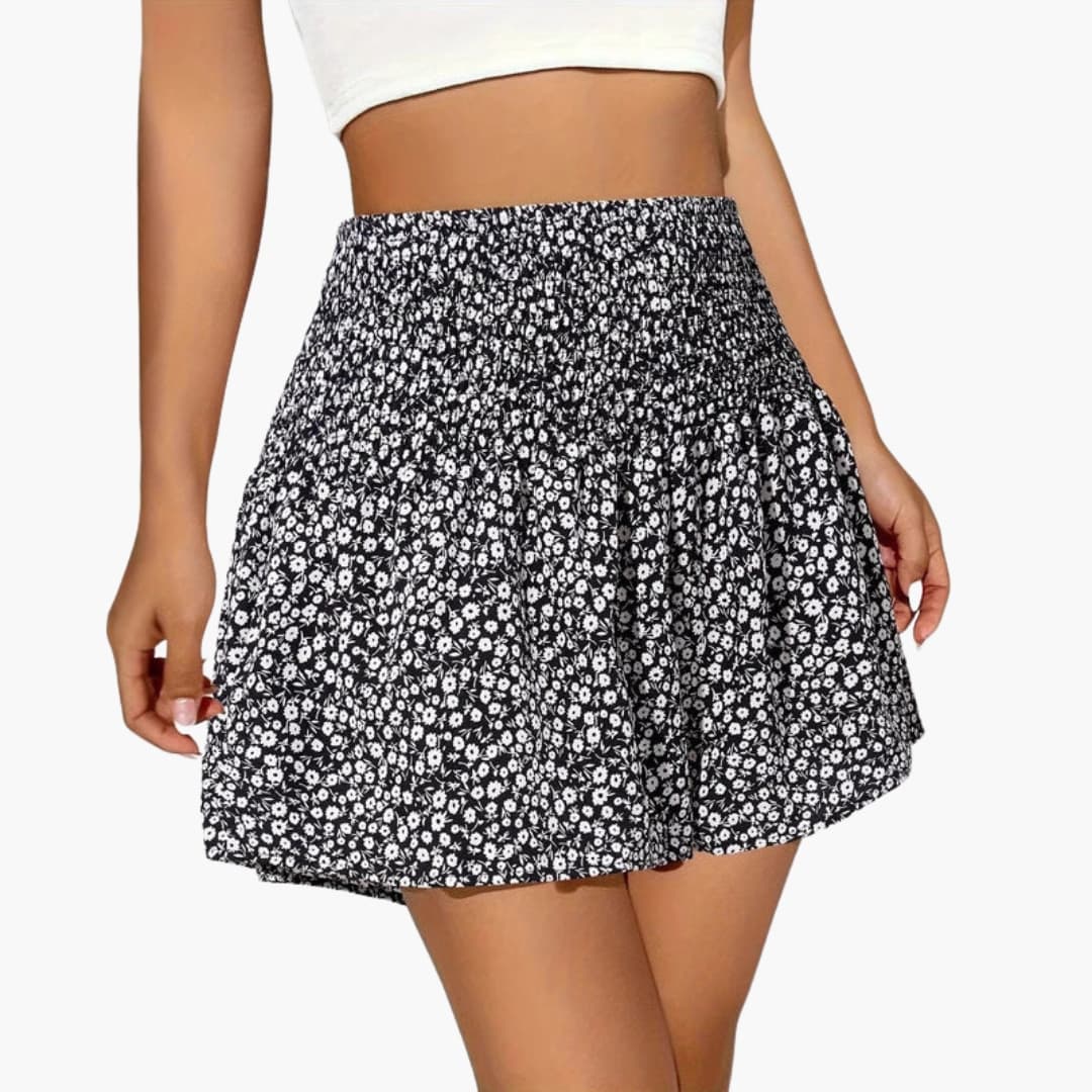 Women's Elastic Waist Floral Shorts
