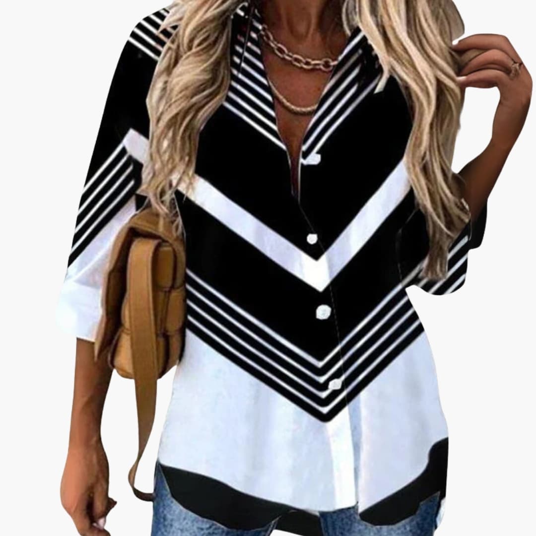 Women's Floral Blouse Long Sleeve Woven - Vonnera